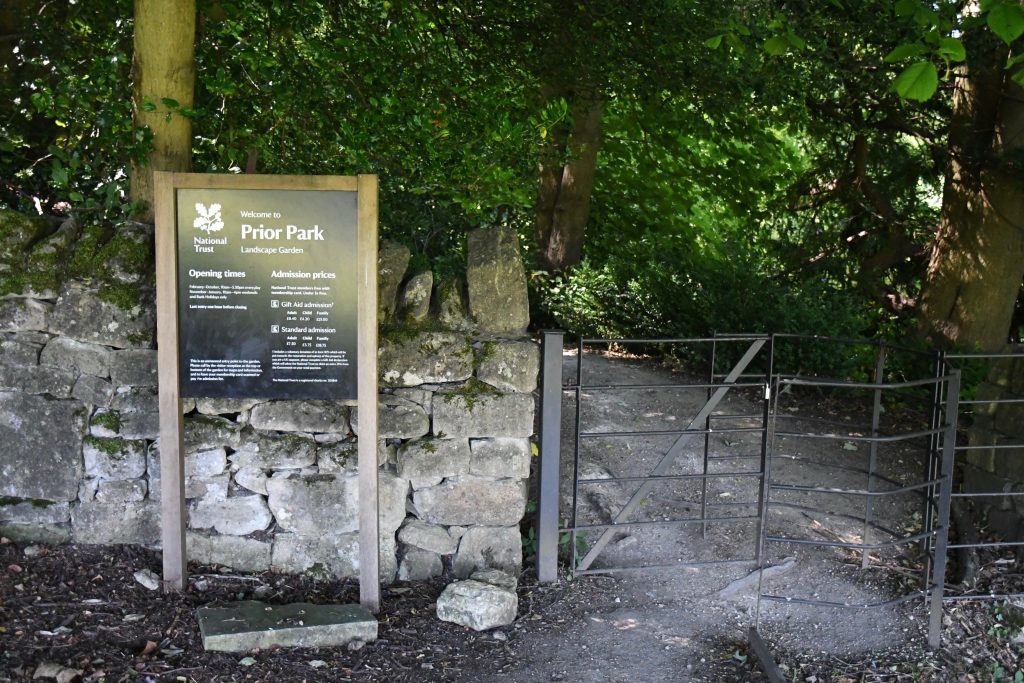 Prior Park entrance from the Bath skyline walk