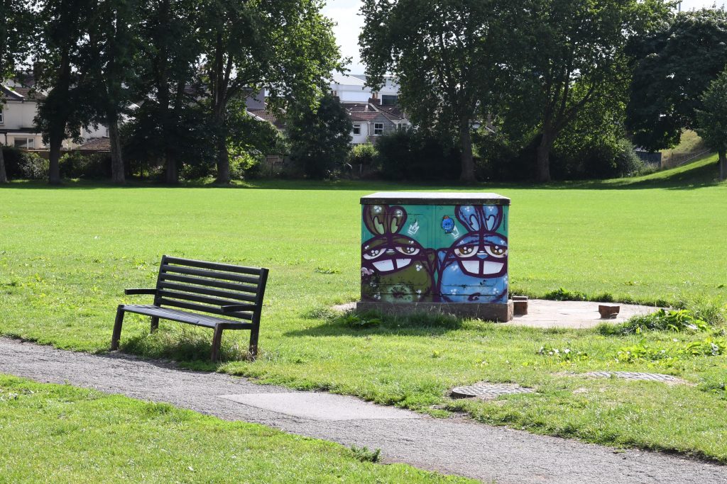 Bristol park graffiti.